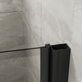 thumbnail image 2 of 34"x72" Pivot Shower Door, 1/4 inch Thick Tempered Glass Swing Shower Door in Black Finish, Semi-Frameless Design, 2 of 6
