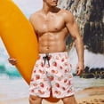 thumbnail image 6 of Binienty Men's Board Shorts Beach Shorts With Strawberry Polka Dot - Breathable Quick Dry for Summer Vacation and Water Activities, 6 of 10