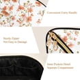 thumbnail image 5 of FORMRS Makeup Bag Travel Cosmetic Organizer for Women Fold Flat Zipper Pouch with Handle, Orange Floral Blooms, 5 of 8