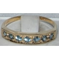 thumbnail image 4 of LBG Solid 10k .417 Yellow Gold Natural AAA Aquamarine Womens Band Ring - Sizes 4 to 12 Available, 4 of 4