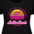 thumbnail image 4 of Inktastic Summer Enjoy the Sunshine Malibu Beach California in Pink Women's Plus Size T-Shirt, 4 of 5