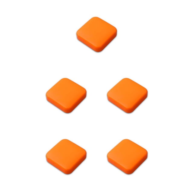 ZheElen Pill Case Holder 2 Grids Daily Pills Organizer Box Packing Portable Containers Cases Dispenser Office Gym Purse Orange 5Set