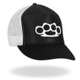 thumbnail image 3 of Hot Leathers GSH1009 Knuckles Black and White Trucker Hat One Size, 3 of 6