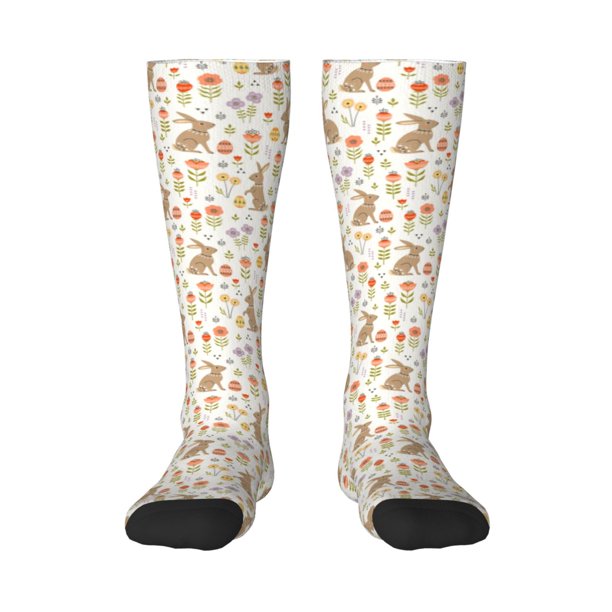 Balery Happy Easter Calcetines novedosos Calcetines deportivos Calcetines hasta la rodilla Calcetines de algodón Calcetines originales y geniales