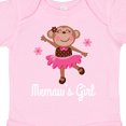 thumbnail image 4 of Inktastic Memaw Girl Ballerina Monkey Girls Baby Bodysuit, 4 of 5