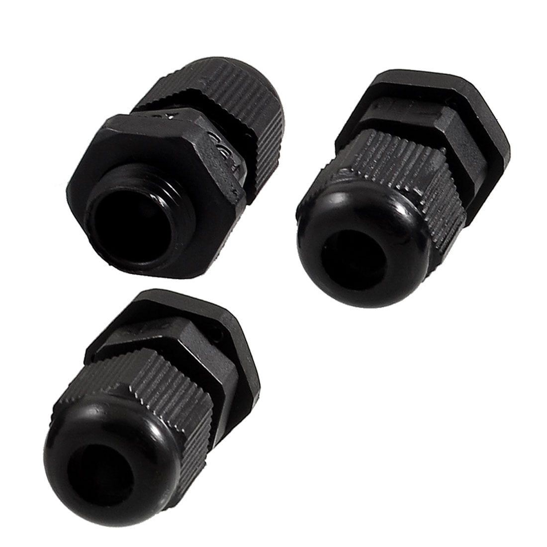 2X Durable Waterproof UV Resistant Black Nylon Connector Grommet 3-6.5mm Dia. 
