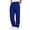Blue, variant on NIEWTR Mens Hip Hop Pants Casual Solid Color Track Cuff Lace Up Workout Pants With Pocket Fall And Winter Casual Sports Elastic Waist Straight Slim Pants