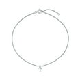 thumbnail image 1 of Personalized Simple Dainty Name Dangle Alphabet Block Letter Ankle Bracelet T Initial Anklet for Women for Teen .925 Sterling Silver Adjustable 9 10 Inch Cable Chain With Extender, 1 of 5