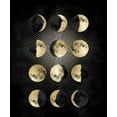 thumbnail image 2 of Jeffries, Oliver 15x17 Black Ornate Wood Framed with Double Matting Museum Art Print Titled - Moon Phases, 2 of 4