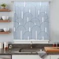 thumbnail image 5 of Ombre Sheer Curtains 45 Inches Long, Farmhouse Stripes Modern Abstract Art Light Filering Curtains, Breathable Simi Curtain Privacy Drapes for Kitchen Bathroom Lightweight Small Window Treatment, 5 of 9