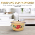 thumbnail image 3 of CIMAXIC 1pc Vintage Enamel Oil Pot Retro Enamel Bowl Tureen Pot with Lid(Random Pattern),7.09"X7.09"X3.94", 3 of 5