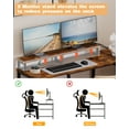 thumbnail image 5 of Luku L Shaped Computer Desk with Power Outlet, Reversible Gaming Desk with File Drawer, Rustic Brown, 5 of 9