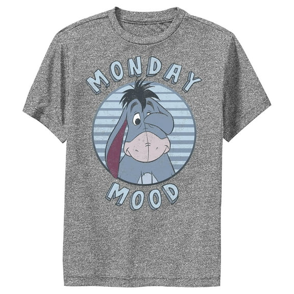 Boy's Winnie the Pooh Eeyore Monday Mood Performance Graphic Tee Charcoal Heather X Large