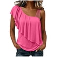 thumbnail image 2 of Neewe Womens Classic Plain Off the Shoulder Tops Oversized Summer Spring T-Shirts 2026 Daily Outfits, 2 of 8
