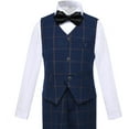 thumbnail image 4 of Lycody 3 Piece Kids Suit for Boys with Plaid Boy Formal Outfit Suit Toddler Boy Blazer Mint Green Size 10-12 Years for Wedding Graduate Prom Party, 4 of 12