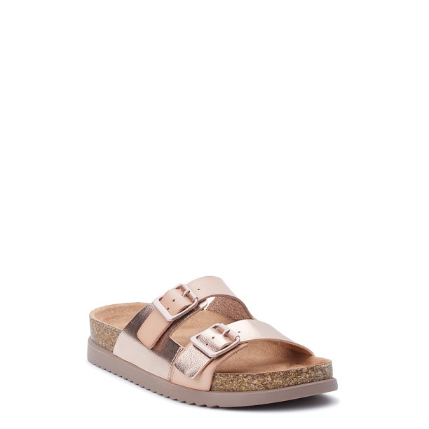 Time and Tru Women's Platform Footbed Sandals
