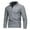 Gray, variant on Mens Chunky Quarter Zip Pullover Sweater Turtleneck Mockneck Raglan Long Sleeve Sweaters Blue