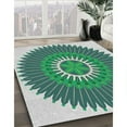 thumbnail image 3 of Ahgly Company Machine Washable Indoor Rectangle Transitional Cyan Opaque Blue Area Rugs, 8' x 12', 3 of 7
