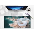 thumbnail image 2 of Gaming Mouse Pad,Desk Mat Extended Large Butterfly Yellow Roses Mouse Pad Mat with Non-Slip Base Mousepad for Computer,Office,Keyboard and Laptop 31.5×15.7×0.12, 2 of 6