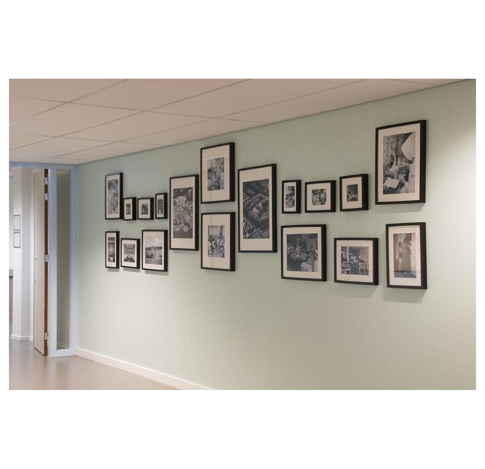 STAS Picture Hanging System u-Rail White 150 cm - Complete kit, incl. 2 Cords 150cm with 2