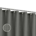 thumbnail image 3 of Utopia Alley Waffle Weave Shower Curtain for Bathroom, 120 GSM Weighted Polyester Bath Curtain (71" W × 71" H, Grey), 3 of 11