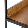 thumbnail image 3 of Kate and Laurel Hylton Farmhouse 3-Tier Floating Wall Shelf, 18 x 7 x 28, Rustic Brown and Black, Charming Tiered Shelving with Three Levels for Display and Storage, 3 of 7