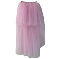 thumbnail image 3 of MKndvns Long Tulle Skirt For Women Fashionable Half Skirt Taildress Mesh Tutu Skirt Front Short Back Long Half Skirt Ballet Carnival Dress Up Pink XL, 3 of 3