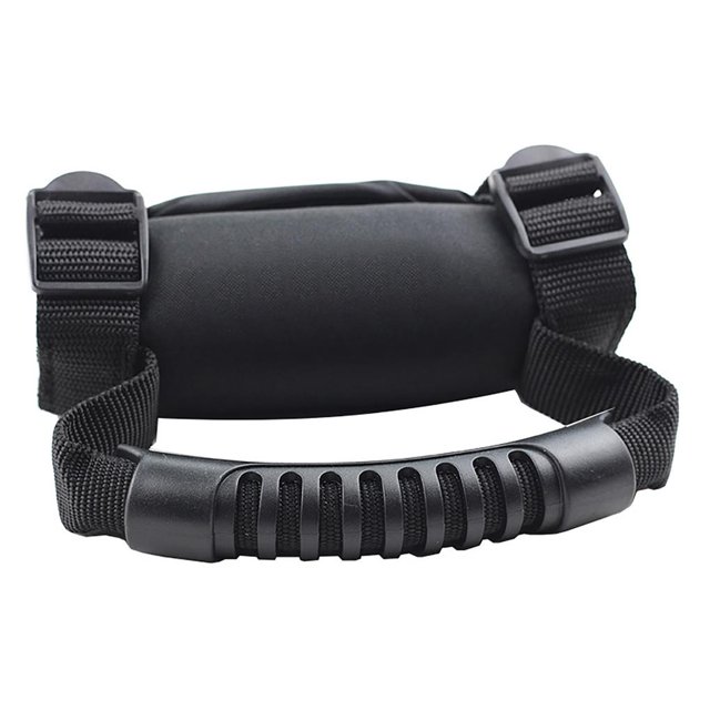 Atv/Utv Manija Correa Roll Cage Bar Manija Oxford Fabric Grip Ajustable Para Menos De 2.24 Pulgadas Negro Eigraketly VI003069-00