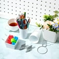 thumbnail image 5 of 6 Sets Ring Style Pegboard Cups,2.7x4In White Pegboard Bins Pegboard Cups with Hooks,Storage Tools Cup for Organizing Storage, 5 of 6