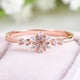 thumbnail image 1 of Anillo de dedo simple con incrustaciones de circonitas y corte de copo de nieve en forma de flor en plata esterlina S925, 1 of 6