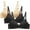 Beige/Black/Black, variant on 3 Pack Super Soft Wireless Bras Back Double Breasted Small Cup Juniors Comfort Daily Bra Breathable Underwear