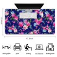 thumbnail image 5 of Long Mouse Pads for Desk,Pioneer Flower Floral Print Pattern Desk Mats on Top Of Desks, Desk Mouse Pad Extra Large with 3mm Non-Slip Base and Stitched Edge for Gaming,Office,Work,Home 47.3"x23.6", 5 of 6