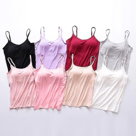 Camisole 2-en-1 Avec Soutien-Gorge Intégré Pour Femmes - Débardeur Confortable Et Respirant