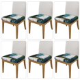 thumbnail image 2 of Fuzoiu Abstract Brushstrokes Green Blue Print Square Cushion Cover,Couch Cushion Covers, Stretch Seat Slipcover for Dining Chairs, Banquets, and Home Decor-Six Piece, 2 of 7