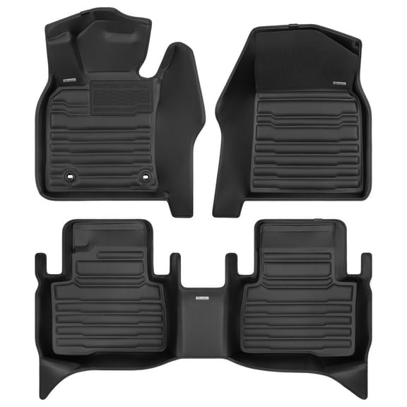 TuxMat - For Toyota Camry Hybrid 2018-2024 Models - Custom Car Mats - Maximum Coverage, All Weather, Laser Measured - This Full Set Includes 1st and 2nd Rows