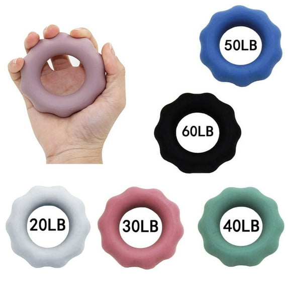 Windfall Flower Finger Exerciser Grip Ring Massage Strength Training Carpal Expander Finger Exerciser, Easy to Carry, Durable Grip Ring Silicone