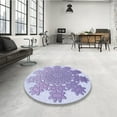 thumbnail image 3 of Ahgly Company Indoor Round Patterned Medium Purple Area Rugs, 8' Round, 3 of 6