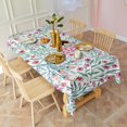 thumbnail image 3 of Pioneer Flower Floral Print Pattern Rectangle Tablecloth 60"x120",Waterproof Polyester Rectangle Table Cloth, Wipeable Spillproof Polyester Tablecloth for Dining, Camping, Indoor and Outdoor, 3 of 6