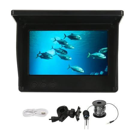 Image of Fishing Camera 5in 2500cd Brightness IPS 800 X 480 HD Screen Waterproof Underwater Fishing Finder Camera with Sun Visor