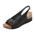 thumbnail image 3 of Wedges Sandals for Women White Comfy Lightweight on Low Wedge Heel Womens Slippers Size 10 Espadrille Cross Band Ankle Strap High Heel Wedges for Women Dressy Summer, 3 of 6