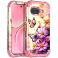 thumbnail image 1 of JZWAL-for Google Pixel 9a Case,Glow in The Dark Three Layer Heavy Duty Sturdy Shockproof Full Protection Rugged Hard PC+Soft TPU Bumper Case for Google Pixel 9a,Pink, 1 of 4