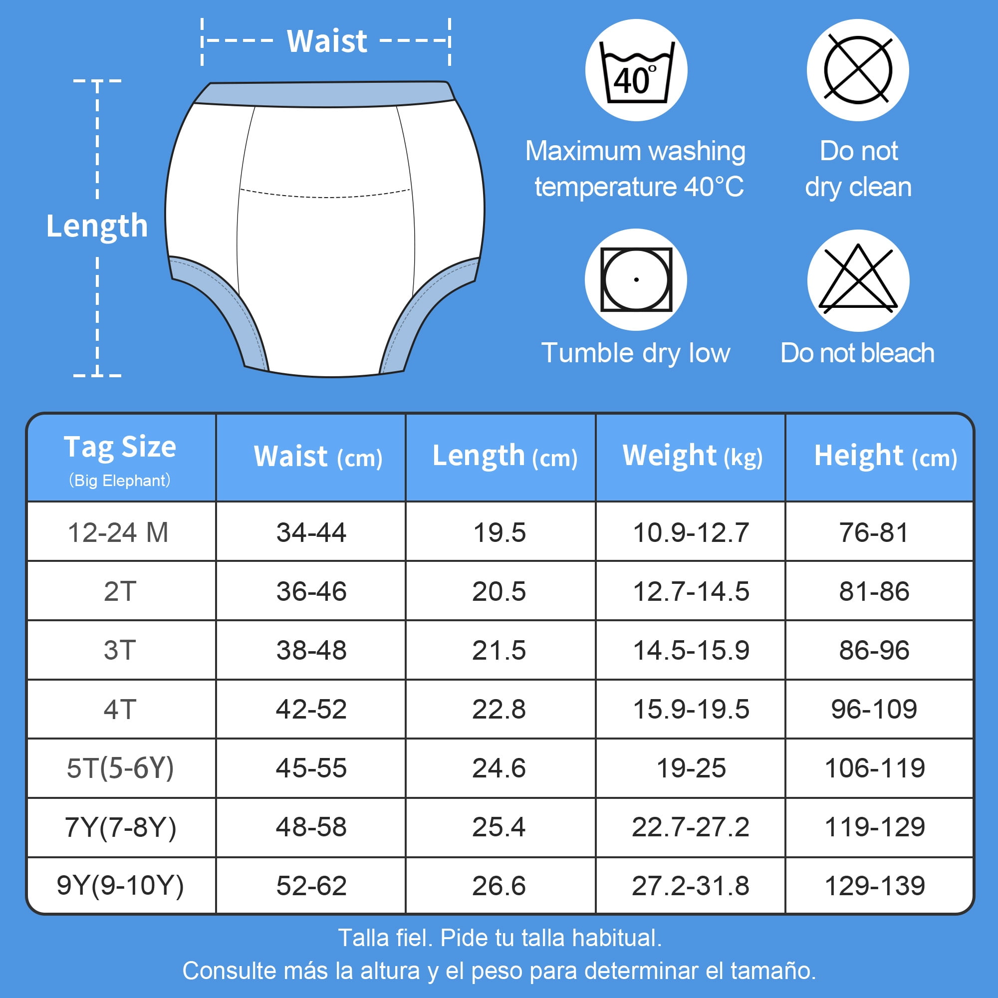 BIG ELEPHANT Toddler Potty Training Pants, Cotton Absorbent Training Underwear for Boys, 10-pack, 9-10Y