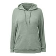 thumbnail image 6 of BiZtdJrK Womens Ribbed Knit Sweater Long Sleeve Pullover Sweatshirt Solid Color Fall Winter Loungewear Mint Green XXL, 6 of 7