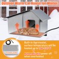 thumbnail image 2 of Casa para gatos con calefacción MEWTOGO, refugio impermeable al aire libre para invierno, 2 of 8