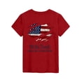 thumbnail image 5 of CCRFTGI 4th of July Tops for Child Girls Size 10-12 Short Sleeve Happy USA Flag Summer Cute Casual Tshirts 1776 Festival Girls Clothes Tshirts Red 10-11 Years, 5 of 5