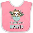 thumbnail image 3 of Inktastic Teacup Raccoon I Love My Abuelo Boys or Girls Baby Bib, 3 of 4