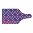 thumbnail image 1 of Mermaid Tail Cutting Board, Continuous Squama Pattern with Vivid Colors, Decorative Tempered Glass Cutting and Serving Board, in 3 Sizes, by Ambesonne, 1 of 2