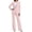 Pink, variant on Jane Wardrobe Women's 2 Piece Business Suit Set Long Sleeve Notched Lapel Blazer & Straight Leg Pants for Office Wear, 1 Blazer 1 Pants, S-XXXL