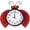 Ladybug-red, variant on 15'' Large Outdoor Clock, Wall Clock with Thermometer & Humidity Silent No-Ticking Outdoor Clocks Waterproof for Patio, Living Room, Kitchen