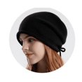 thumbnail image 1 of 1 Uds gorra apilable negra gorra fría de sección delgada de otoño e invierno, ajuste con cordón, circunferencia de la gorra 55-60CM, 1 of 2